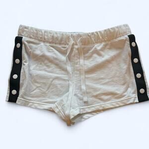 White & black shorts